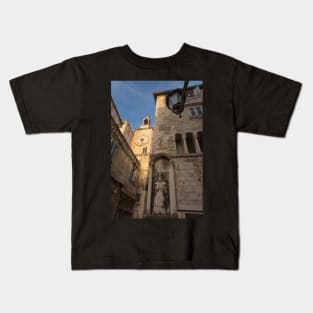 Pjaca Clock Tower and Cyprians Palace, Split, Croatia Kids T-Shirt